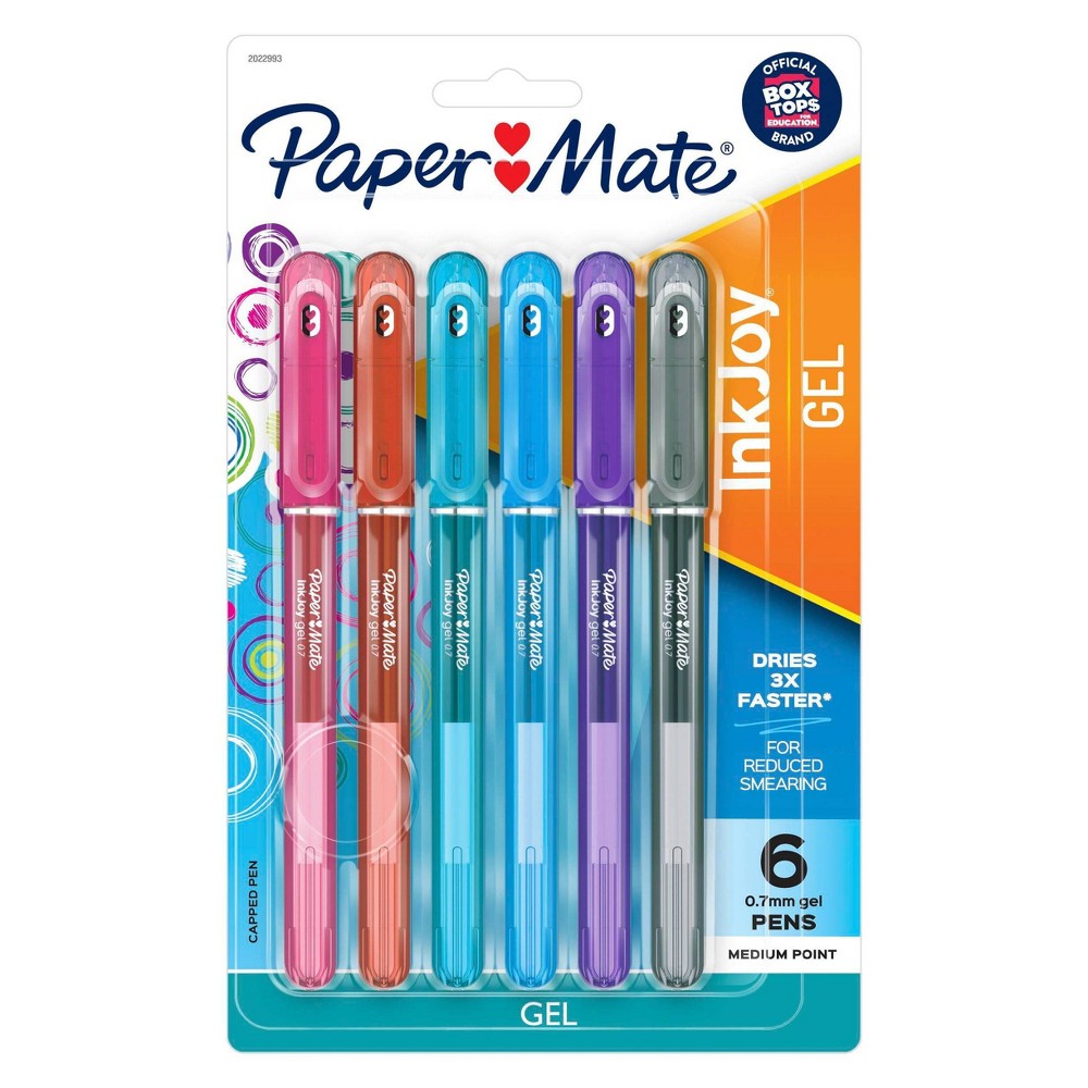 6pk Gel Pens Ink Joy 1.0mm Multicolor - Paper Mate