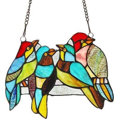 Chloe Lighting Polly Tiffany-Glass Window Panel 10"