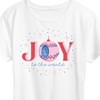 Women's - Instant Message - Christmas Joy To The World Sparkle Short Sleeve Graphic T-Shirt - 2 of 4