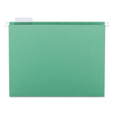 Smead Hanging File Folders 1/5 Tab 11 Point Stock Letter Bright Green 25/Box 64061