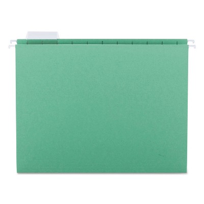 Smead Hanging File Folders 1/5 Tab 11 Point Stock Letter Bright Green 25/Box 64061