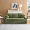 TiramisuBest 80-Inch 2-in-1 Folding Sofa with Hidden Lying Function, Cup Holder & Pillow, Space-Saving Sofa for Living, Green - 2 of 4