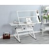 Adjustable tempered glass drafting printing table with chair - 3 of 3