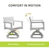 Christopher Knight Home Olivia Modern Aluminum Stable Base Swivel Chairs with Removable Sunbrella Cushions ( Set of 2) - 2 of 4