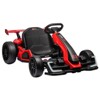 24V Go Karts for 6-12 Kids, Electric Ride on Drift Car with 2 x 150W Powerful Motors, 8mph Max Speed, Safety Belt, Music, Max Load 110lbs Ride on Toy - 2 of 4