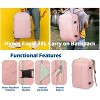 Hynes Eagle 38L Carry on Backpack Wristlet Wallet Set-Pink - 4 of 4