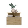 INFURNIC Nightstands Floating Nightstand with Single Drawer and Two-Tier Shelf Modern Wall-Mounted Design, Brown, 13.23"*14.02"*11.61" - 2 of 4