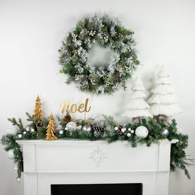 Northlight 6' Green Pine Frosted Artificial Christmas Garland with Pinecones and Ornaments, Unlit, 4 of 8