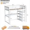 JOYMOR Bunk Bed with Desk and 4-Layer Shelves, Loft Bed Twin Size with Under Desk and Bookcase Storage, Twin Bed Frame for Kids, Adults& Young Teens - 2 of 4
