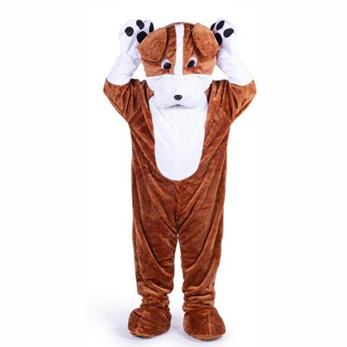 Dress Up America Warm Bulldog Mascot Costume For Adults One Size