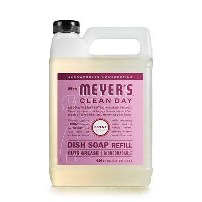 Mrs. Meyer&#39;s Clean Day Peony Dish Soap Refill - 48 fl oz