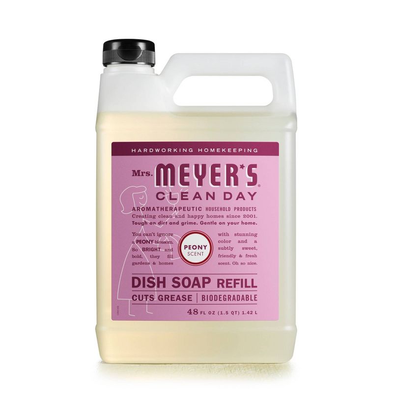 Mrs. Meyer&#39;s Clean Day Peony Dish Soap Refill - 48 fl oz, 1 of 9