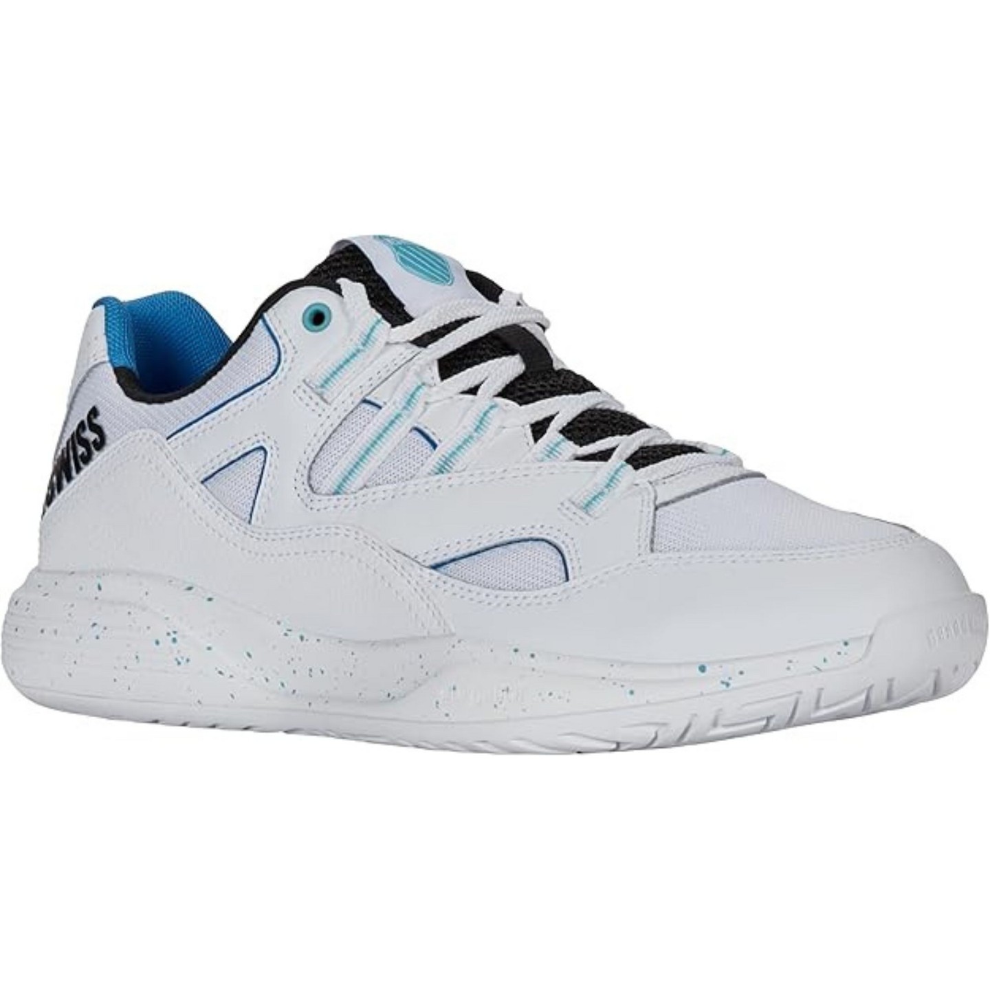 Мужские кроссовки K-Swiss Tura Team Pickleball Shoe (White/Brilliant Blue/Black), цвет: Белый — фото 2