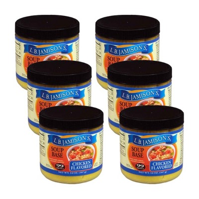 L.B. Jamison's Chicken Flavored Soup Base - Case of 6/14 oz