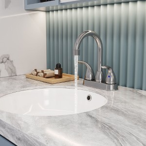 PAGED Bathroom Faucet 2-Handle Bathroom Sink Faucet with Zinc Alloy Handle and Ceramic Cartridge - 1 of 4