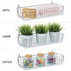 mDesign Portable Metal Wire Wall Mount Hanging Storage Basket - 16 x 6 x 3 - 2 Pack - image 4 of 4