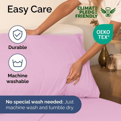 Mauve Full Deep Pocket Microfiber Bed Sheet Set