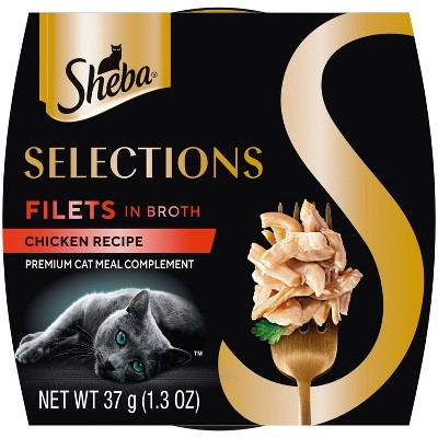 Sheba Selections Filets in Broth Complements Chicken Flavor Wet Cat Food - 1.3oz