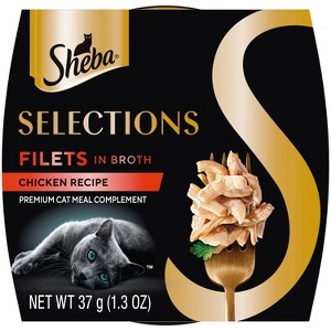 Sheba Selections Filets in Broth Complements Chicken Flavor Wet Cat Food - 1.3oz - 1 of 4