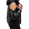 X RAY Men's  PU Hooded Jacket With Faux Suede Detailing With Faux Shearing Lining - 4 of 4