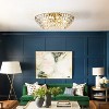 ALOADECOR 8-Light Mid Century Modern 4-Tier Antique Gold Flush Mount With Crystal Accents - 2 of 4