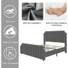 Nasitip Velvet Bed Frame-Upholstered Headboard, Footboard with Nailhead Trim, No Box Spring Needed, Solid Wood Slats, Noise Free - 2 of 4