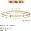 Turandoss 2PCS Dainty Layered Chain Bracelets for Women Girls, 18K Gold Cute Stack Satellite Beaded Bracelet Hypoallergenic, Jewelry Gifts for Women - 2 of 4