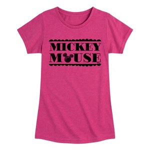 Girls' - Disney - Mickey Mouse Fitted Short Sleeve Graphic T-Shirt - 1 of 3