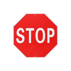 Unique Bargains Aluminum Reflective Rust Free Waterproof Stop Warning Sign - 1 of 4