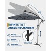 10FT Cantilever Patio Umbrella, Offset Hanging Market Umbrella , UPF 50+ & Easy Tilt for Pool, Deck, Garden - 3 of 4