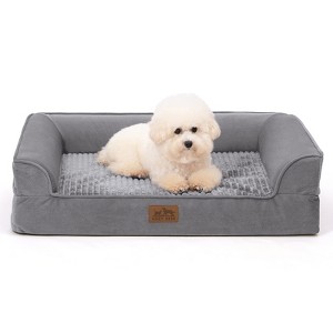 Cozy Kiss Orthopedic Cooling Foam Pet Bed with Sides, Removable Cover, Waterproof Liner & Anti-Slip Base - 1 of 4