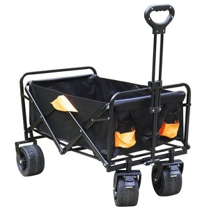 Janey Serving Cart with All-Terrain Wheels, Extra Large Capacity Collapsible Wagon, Outdoor Furniture - The Pop Home - 1 of 4