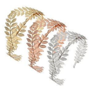 Unique Bargains Women's Elegant Faux Diamond Headband Multicolor 3 Pcs - 1 of 4