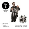 Northlight Black Skeleton Boy Teen Halloween Costume - Large - 4 of 4