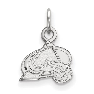 Black Bow Jewelry 14k White Gold Colorado Avalanche NHL Extra Small Pendant - 1 of 3