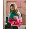 Deux par Deux Girl Quilted Mid-Season Jacket Green and Pink Gradient - 2 of 4