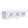 Outdoor 10×20 FT Gazebo, Wedding Party Canopy Tent with 6 Removable Sidewalls, Large Gazebo with Metal Frame and Stakes-Coolbibila - 4 of 4
