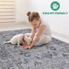 Kumasinova Stain-Resistant Area Rug, Non-Shedding Blue/Grey Door Mat,Kid & Pet-Friendly, Oriental Area Rug for Living Room,Latex-Free Cotton Backing - 3 of 4