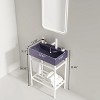 NicBex Bathroom Vanity with Basin,Bathroom Sink Vanity with Open Metal Leg and Shelves,24 inch Bathroom Sink Cabinet for Bathroom - 3 of 4