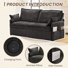59.5" Chenille 2-in-1 Sofa Bed with Storage Pocket and USB/Type-C Charging Ports - 4 of 4