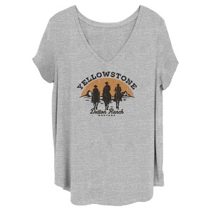 Women's Yellowstone Riders Of Dutton Ranch Silhouette T-Shirt - 1 of 4