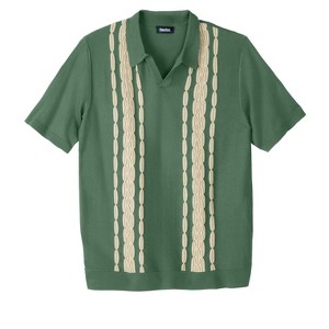 KingSize Men's Big & Tall Banded Bottom Sweater Polo - 1 of 4