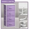 Sorbus 4 Drawers Chest Nightstand - Storage for Closet, Home, College Dorm - Features Steel Frame, Wood Top, & Fabric Bins - 3 of 4