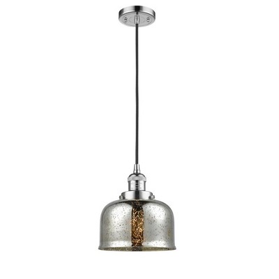 Bell - 1 Light Cord Hung Mini Pendant In Industrial Style-10 Inches Tall and 8 Inches Wide