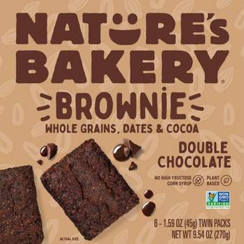 Nature's Bakery Double Chocolate Brownie - 6ct