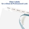 Avery Print & Apply Clear Label Dividers w/White Tabs 12-Tab Letter 5 Sets 11429 - 4 of 4