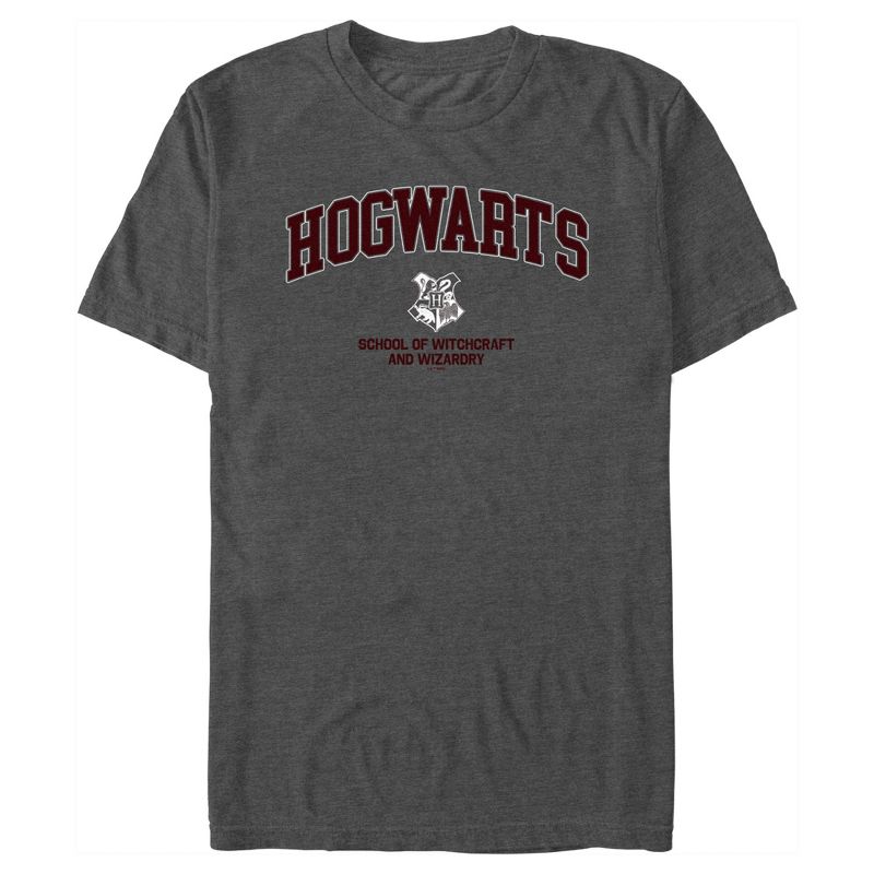 Men's Harry Potter Varsity Hogwarts Crest T-Shirt, 1 of 6