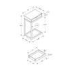 FONTOI C-shaped Side Table with Storage Drawer, Bedside Table, Snack Stand for Living Room, Bedroom, White, 10.25"*24.5"*16" - 3 of 4