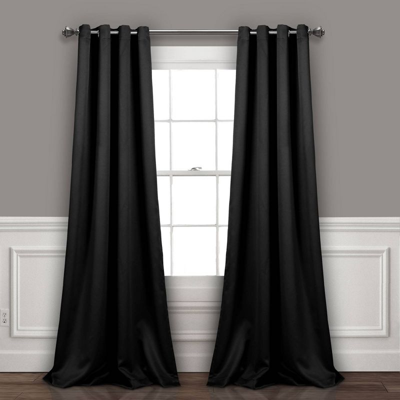 Set of 2 Insulated Grommet Top Blackout Curtain Panels - Lush Décor, 1 of 16