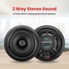Pyle 8" Bluetooth Ceiling/Wall Speaker Kit, Flush Mount 2-Way Stereo Sound, 250 Watt (4 Speakers)—Includes Round & Square Grills - 3 of 4
